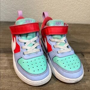 Nike Kids' Red, Purple, and Mint Sneakers